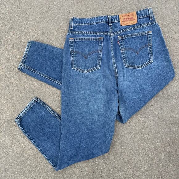 Vintage 90’s Levi's 512 Slim Fit Tapered Leg Mom Blue Jeans Stone Washed 14 Reg - Picture 1 of 11